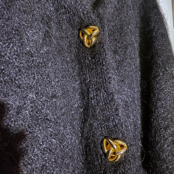 ANNE KLEIN Vintage 80’s mohair blend black cardigan - Picture 3 of 3